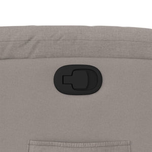 Reclinerfåtölj med uppresningshjälp taupe tyg