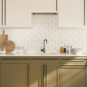 Skåphandtag 5 st svart 480 mm rostfritt stål