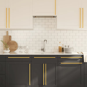 Skåphandtag 5 st guld 480 mm rostfritt stål