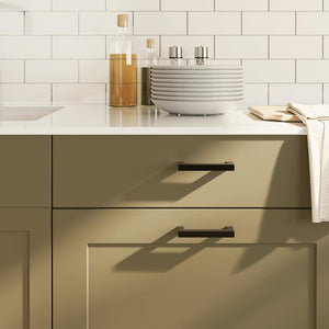 Skåphandtag 10 st svart 96 mm rostfritt stål