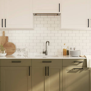 Skåphandtag 10 st svart 160 mm rostfritt stål