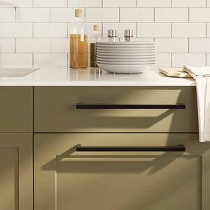 Skåphandtag 5 st svart 320 mm rostfritt stål