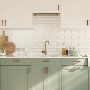 Skåphandtag 10 st brons 96 mm rostfritt stål