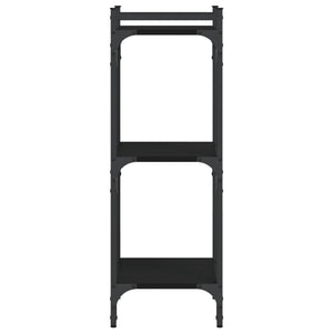 Bokhylla 3 hyllplan svart 40x30x86 cm konstruerat trä