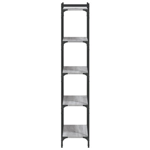 Bokhylla 5 hyllplan grå sonoma 60x30x154 cm konstruerat trä