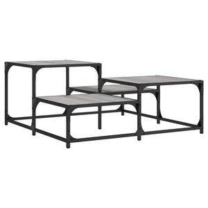 Soffbord grå sonoma 87,5x87,5x40 cm konstruerat trä