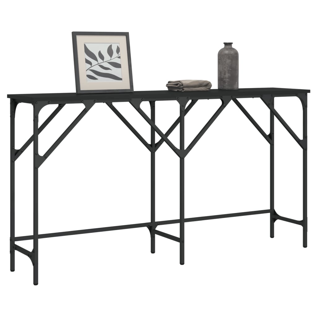 Konsolbord svart 140x29x75 cm konstruerat trä