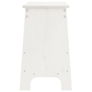 Hallbänk vit 100x28x45 cm massivt trä furu