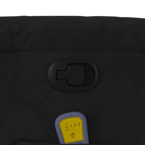 Massagefåtölj svart mikrofibertyg