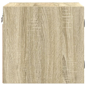 Sängskåp med glasdörrar 2 st sonoma-ek 35x37x35 cm