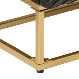 Byrå svart 55x30x76 cm massivt mangoträ och järn