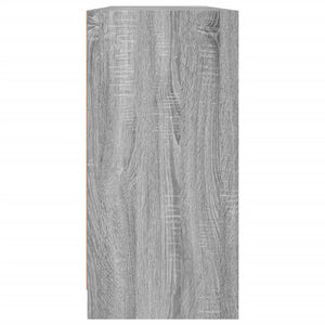 Bokhylla med dörrar grå sonoma 204x37x75 cm konstruerat trä