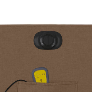 Elektrisk massagefåtölj brun tyg