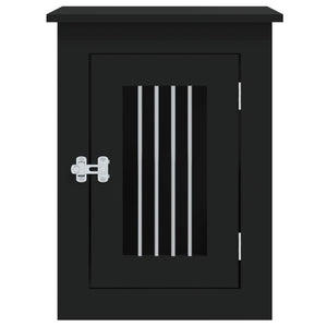 Hundbur svart 45x62x59 cm konstruerat trä