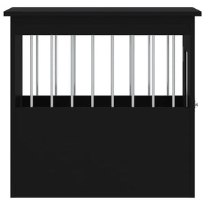 Hundbur svart 45x62x59 cm konstruerat trä