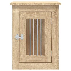 Hundbur/sidobord sonoma-ek 45x62x59 cm konstruerat trä