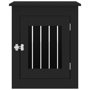 Hundbur/sidobord svart 55x75x65 cm konstruerat trä