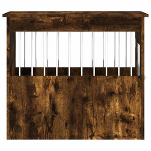 Hundbur/sidobord rökfärgad ek 55x75x65 cm konstruerat trä