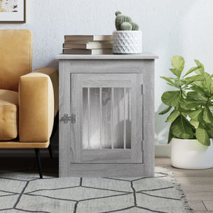 Hundbur/sidobord grå sonoma 55x75x65 cm konstruerat trä