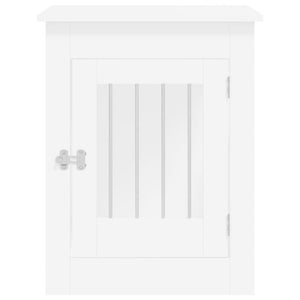 Hundbur/sidobord vit 55x80x68 cm konstruerat trä