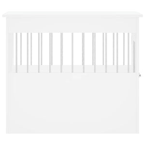 Hundbur/sidobord vit 55x80x68 cm konstruerat trä