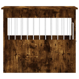 Hundbur rökfärgad ek 55x80x68 cm konstruerat trä