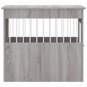 Hundbur grå sonoma-ek 64,5x80x71 cm konstruerat trä