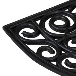 Dörrmatta halvrund 45x75 cm gummi