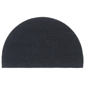 Dörrmatta mörkgrå halvrund 50x80 cm tuftad kokos