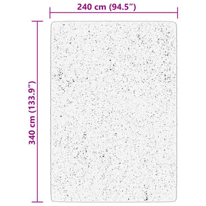 Mjuk matta HUARTE med kort lugg tvättbar beige 240x340 cm