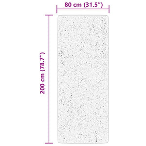 Mjuk matta HUARTE med kort lugg tvättbar gräddvit 80x200 cm