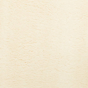 Mjuk matta HUARTE med kort lugg tvättbar gräddvit Ø 160 cm