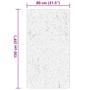Mjuk matta HUARTE med kort lugg tvättbar skogsgrön 80x150 cm