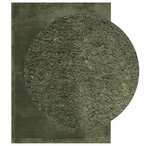 Mjuk matta HUARTE med kort lugg tvättbar skogsgrön 240x340 cm