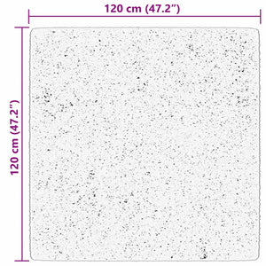 Mjuk matta HUARTE med kort lugg tvättbar svart 120x120 cm