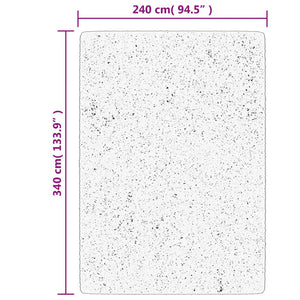 Matta OVIEDO kort lugg turkos 240x340 cm