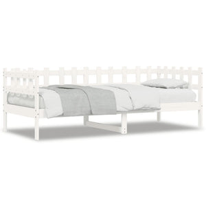 Dagbädd utan madrass vit 90x200 cm massiv furu