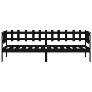 Dagbädd svart 90x190 cm massiv furu