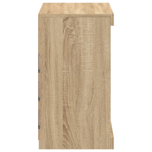 Skänk med LED-belysning sonoma-ek 60,5x37x67 cm