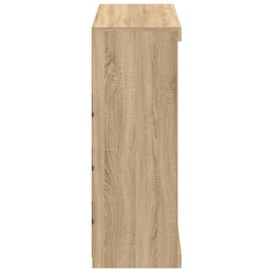 Skänk med LED-belysning sonoma-ek 81x37x100 cm