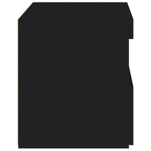 Sängbord med LED-lampor 2 st svart 50x40x45 cm