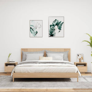 Sängbord med LED-lampor 2 st sonoma-ek 40x39x37 cm