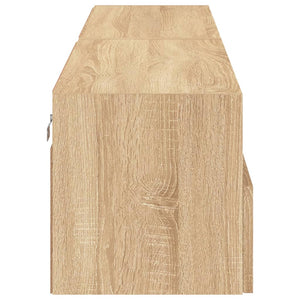 Väggmonterad tv-bänk 2 st sonoma-ek 80x30x30 cm konstruerat trä
