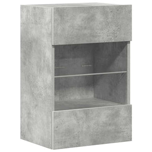 Nástenné skrinky s LED osvetlením pre TV 2 st betonggrå 40x30x60,5 cm