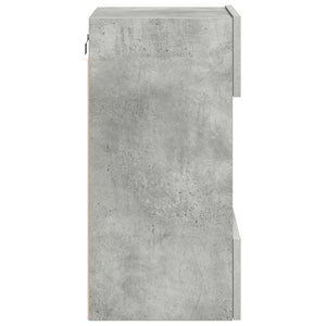 Nástenné skrinky s LED osvetlením pre TV 2 st betonggrå 40x30x60,5 cm