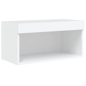 TV-bänk med LED-belysning vit 60x30x30 cm