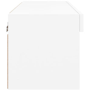 TV-bänk med LED-belysning vit 60x30x30 cm