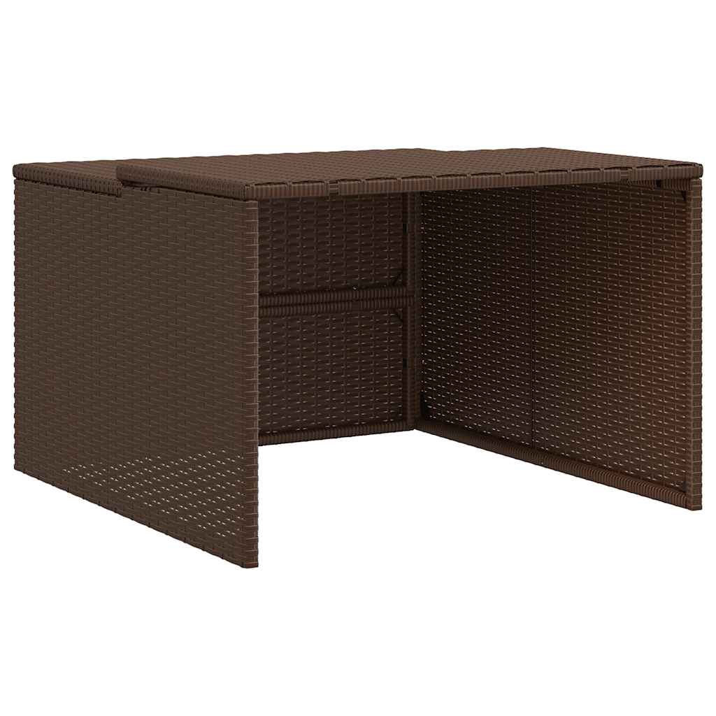 Garage för robotgräsklippare brun 86x90x52/57 cm konstrotting