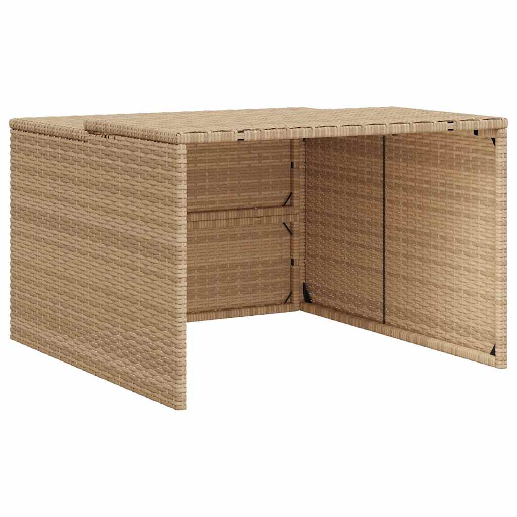 Garage för robotgräsklippare beige 86x90x52/57 cm konstrotting