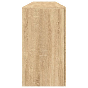 Skänk med LED-belysning sonoma-ek 164x37x67 cm